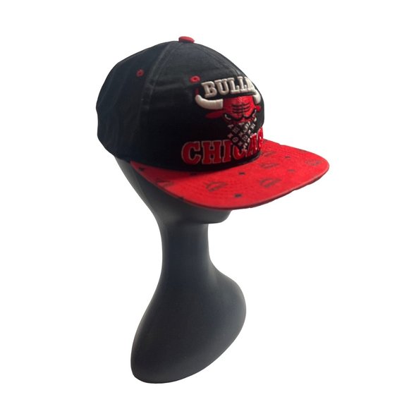 Chicago Bullies NBA Red and Black Snapback Hat - Picture 3 of 11